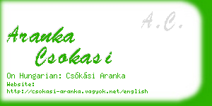 aranka csokasi business card