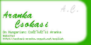aranka csokasi business card